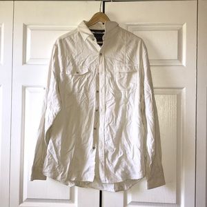 XL white corduroy button down.